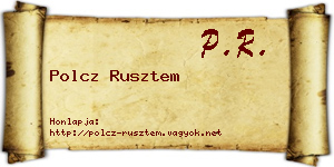 Polcz Rusztem névjegykártya